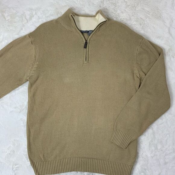 Oscar De La Renta 1/4 zip pullover sweater
